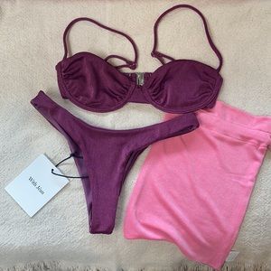 With Jean buttercup bikini (top and bottom)